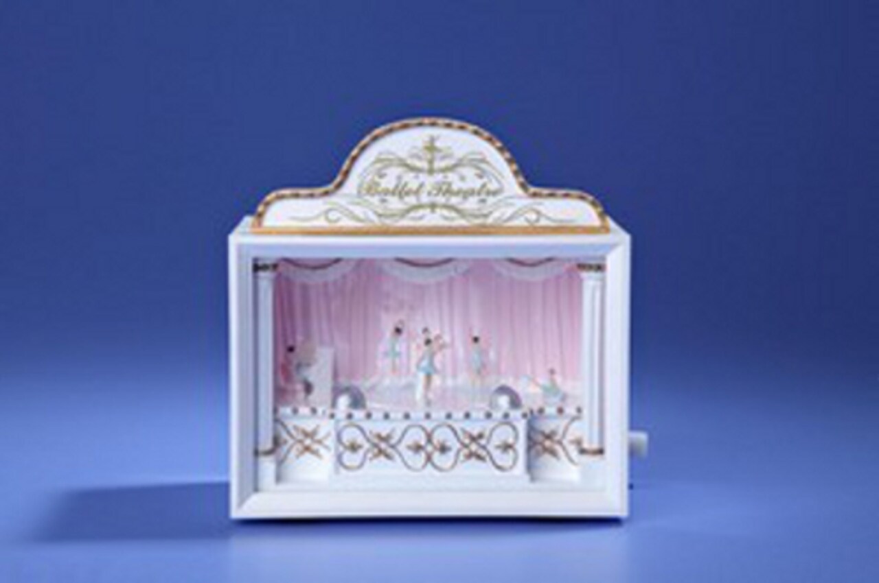 Icy Giftware Set of 2 White and Gold Animated Musical Decorative Ballet Theatre Figurines 6.25"